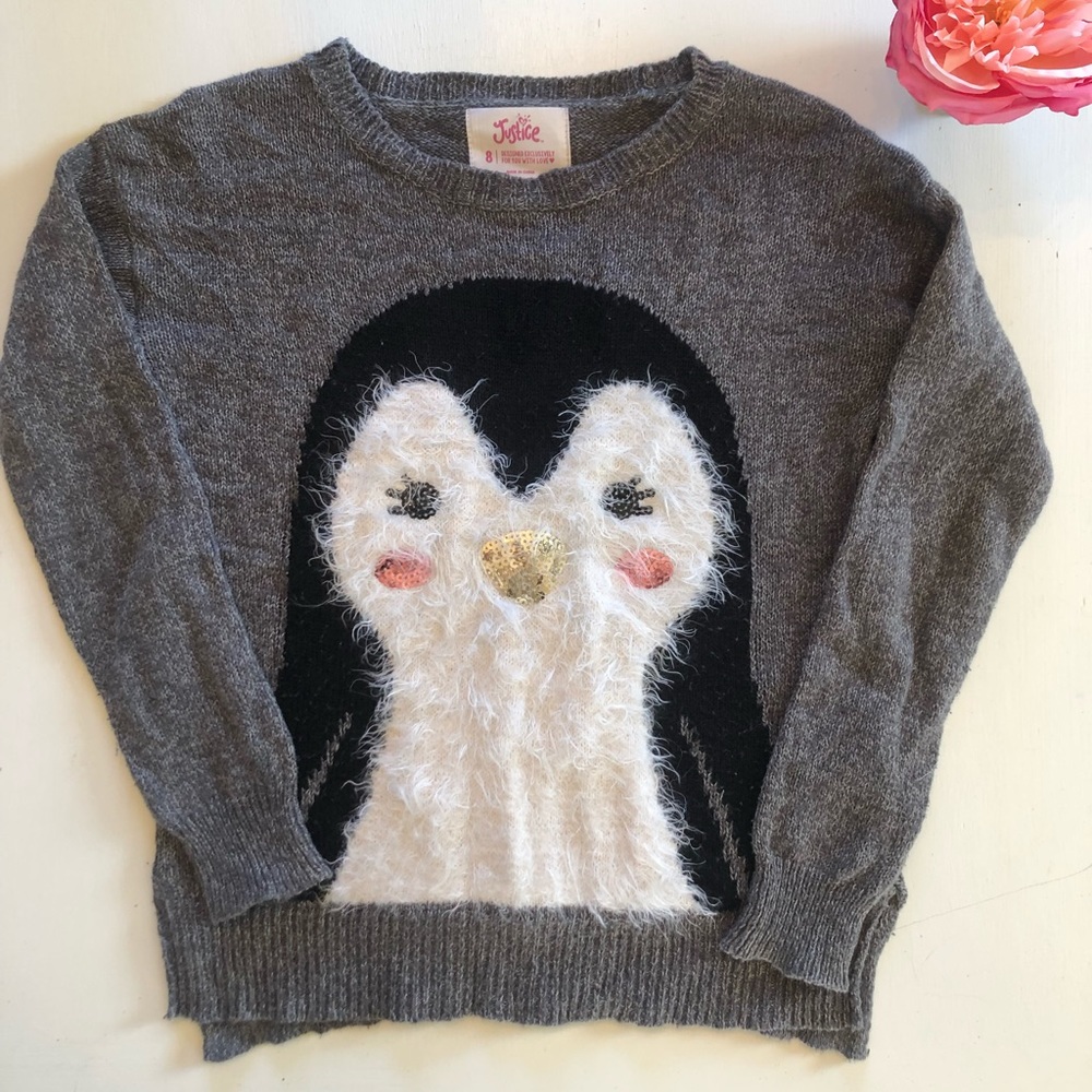 ✨Justice Sequin Penguin Sweater✨